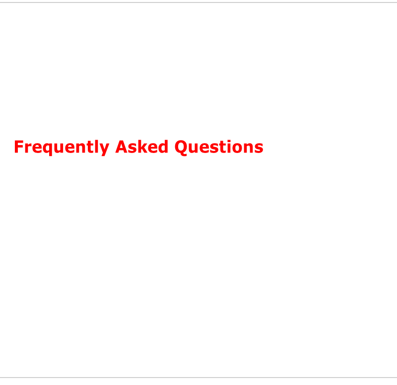 Frequently Asked Questions
