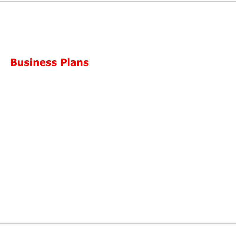 Business Plans
