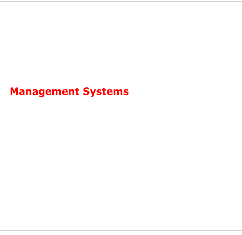 Management Systems
