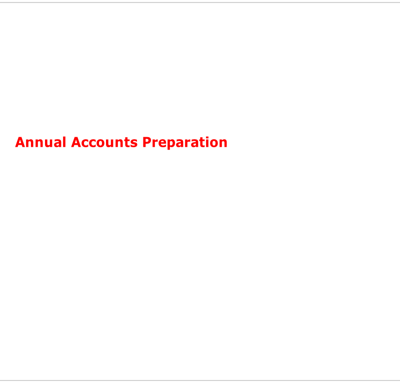 Annual Accounts Preparation

