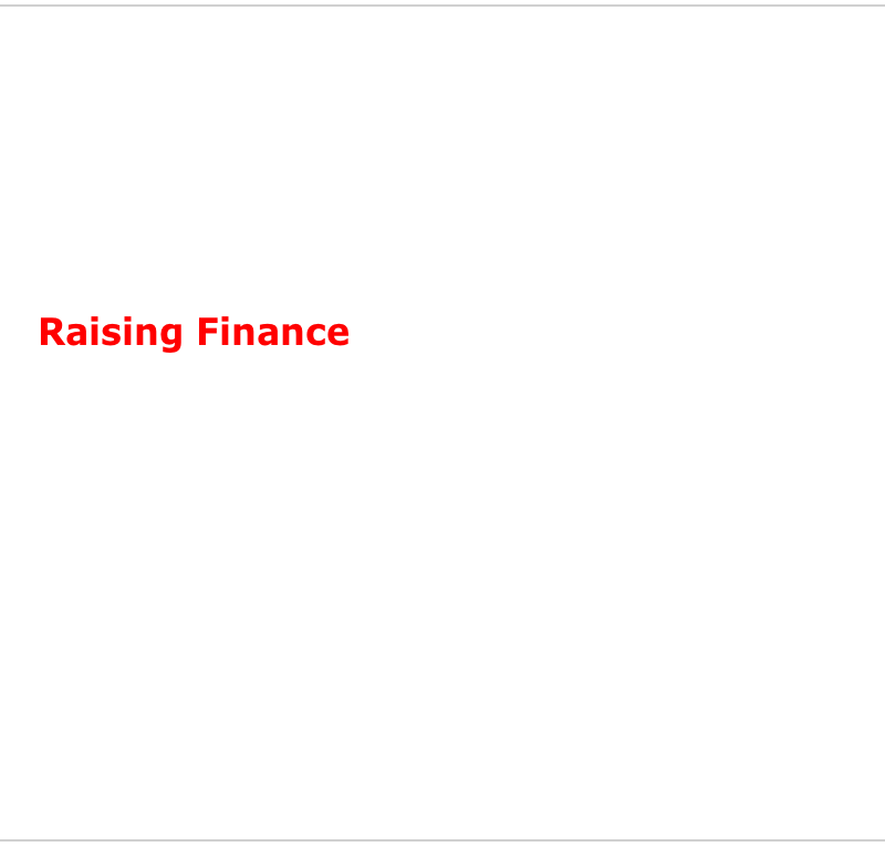 Raising Finance