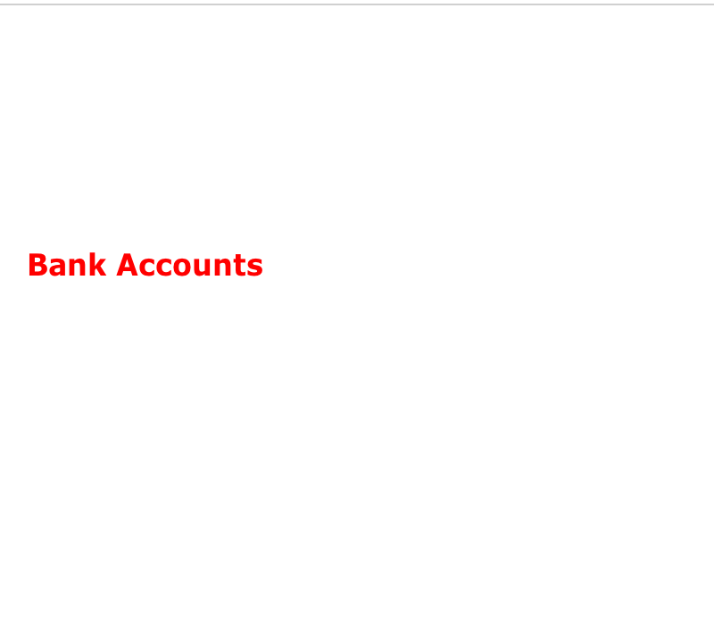 Bank Accounts


