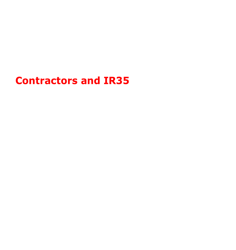Contractors and IR35
