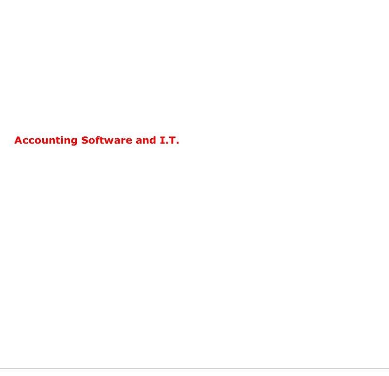Accounting Software and I.T.
