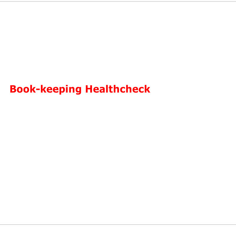 Book-keeping Healthcheck
